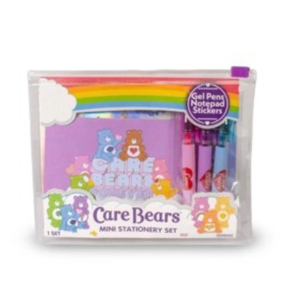 Care Bears Stationery Activity Set Jewelry Kit Coloring Book Pouch 4pc Bundle